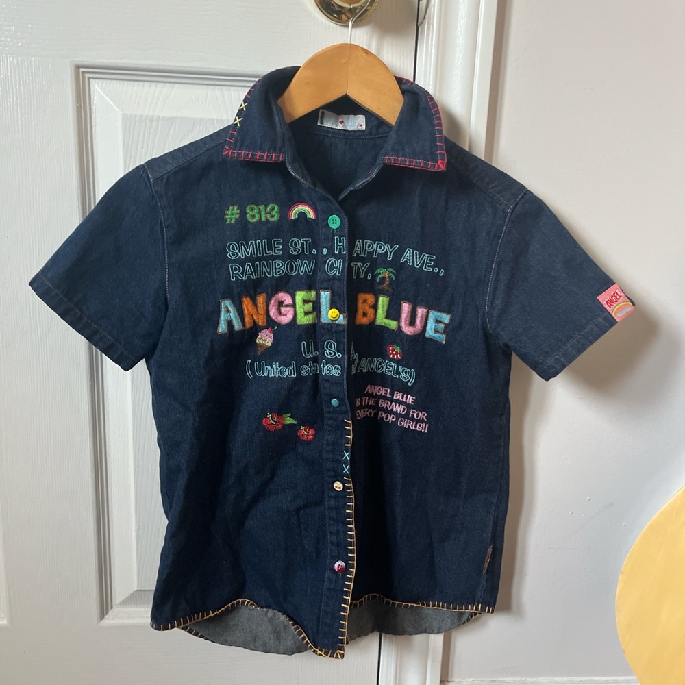 Angel Blue denim top